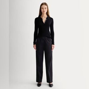 Everlane The Easy Pant in Black Size 2 Canvas Chino Work Office Casual